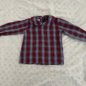 Little English 24m Long-Sleeve Peter Pan Collar Shirt
